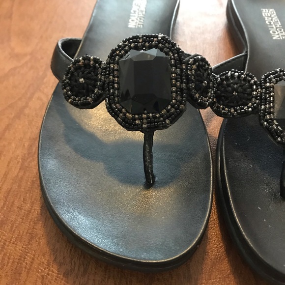 Kenneth Cole black stoned reaction sandals 6.5 - Picture 3 of 6